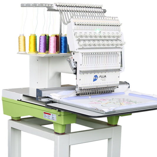 Computerized 20 Needles Single Head Embroidery Machine 350*500mm