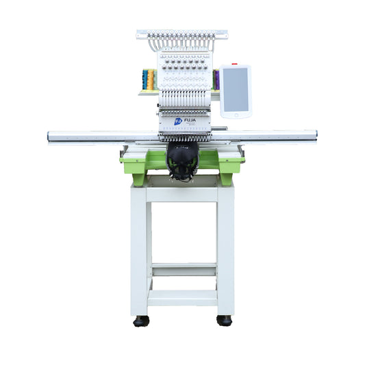 FUJA Single Head 12 15 needles Big Area China Flat T-shirt Hat Computerized Embroidery Machine